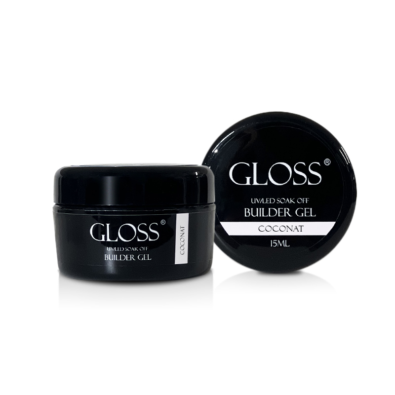 Single-phase gel Builder Gel GLOSS Coconut, 15 ml